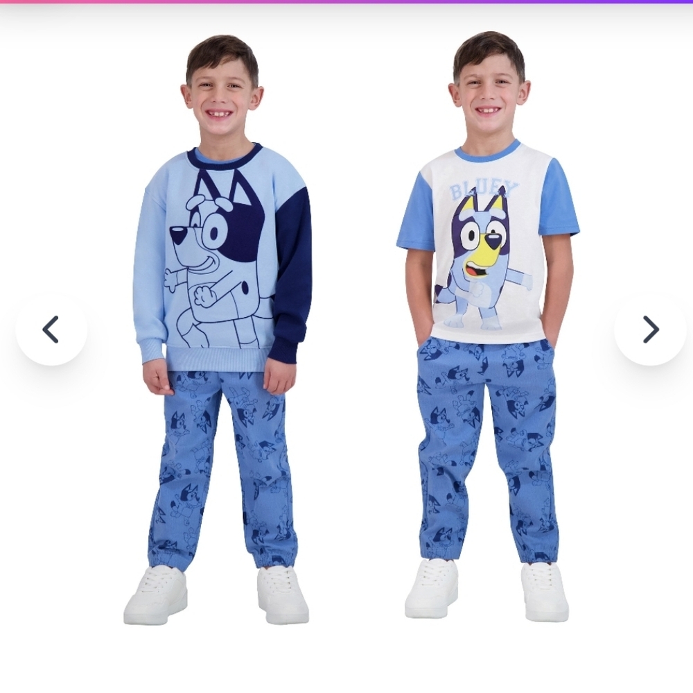 New!Bluey Character Kids' 3-Piece Denim Set Y2K Anime Retro Inspired